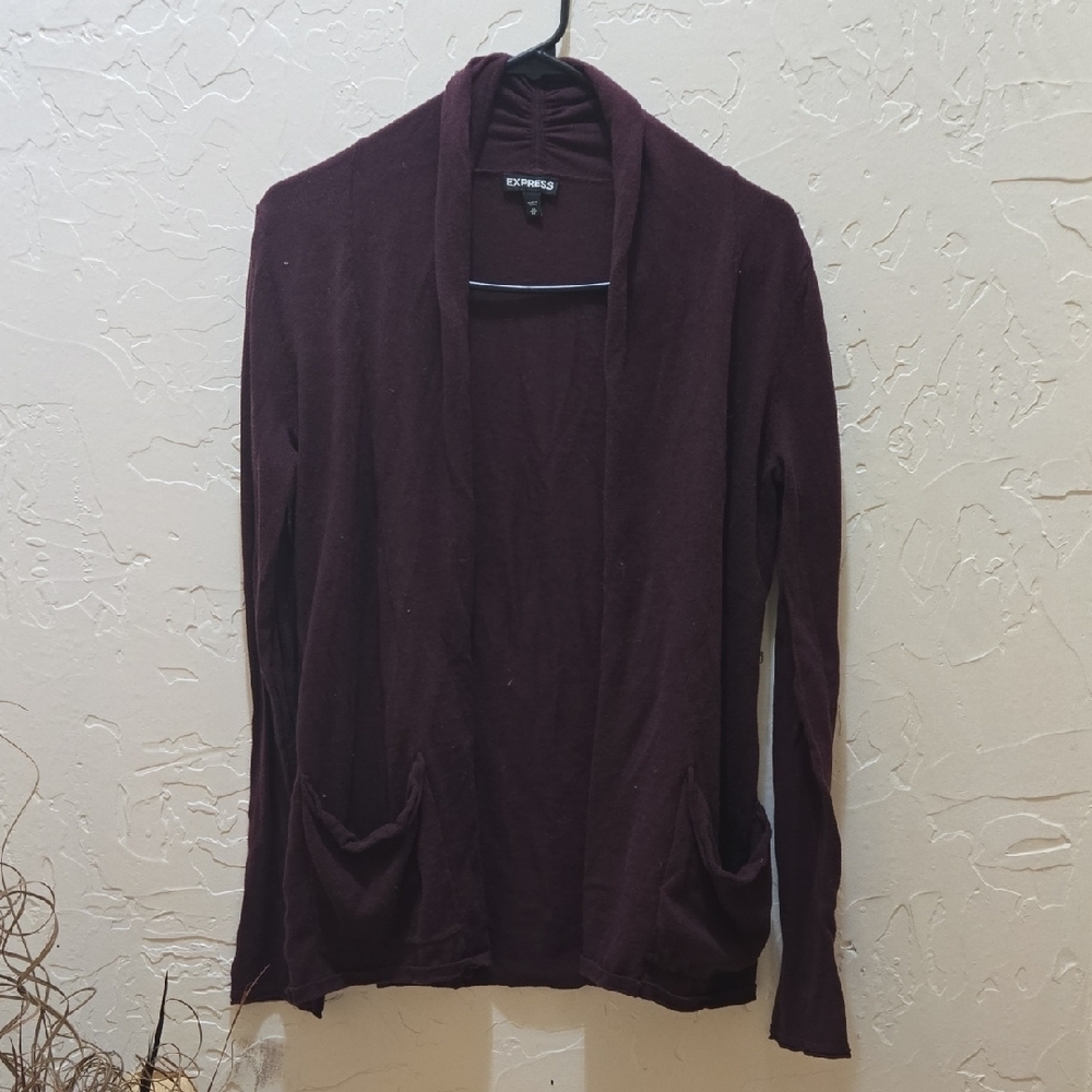 3/$10 Express Women's Cardigan in Deep Purple